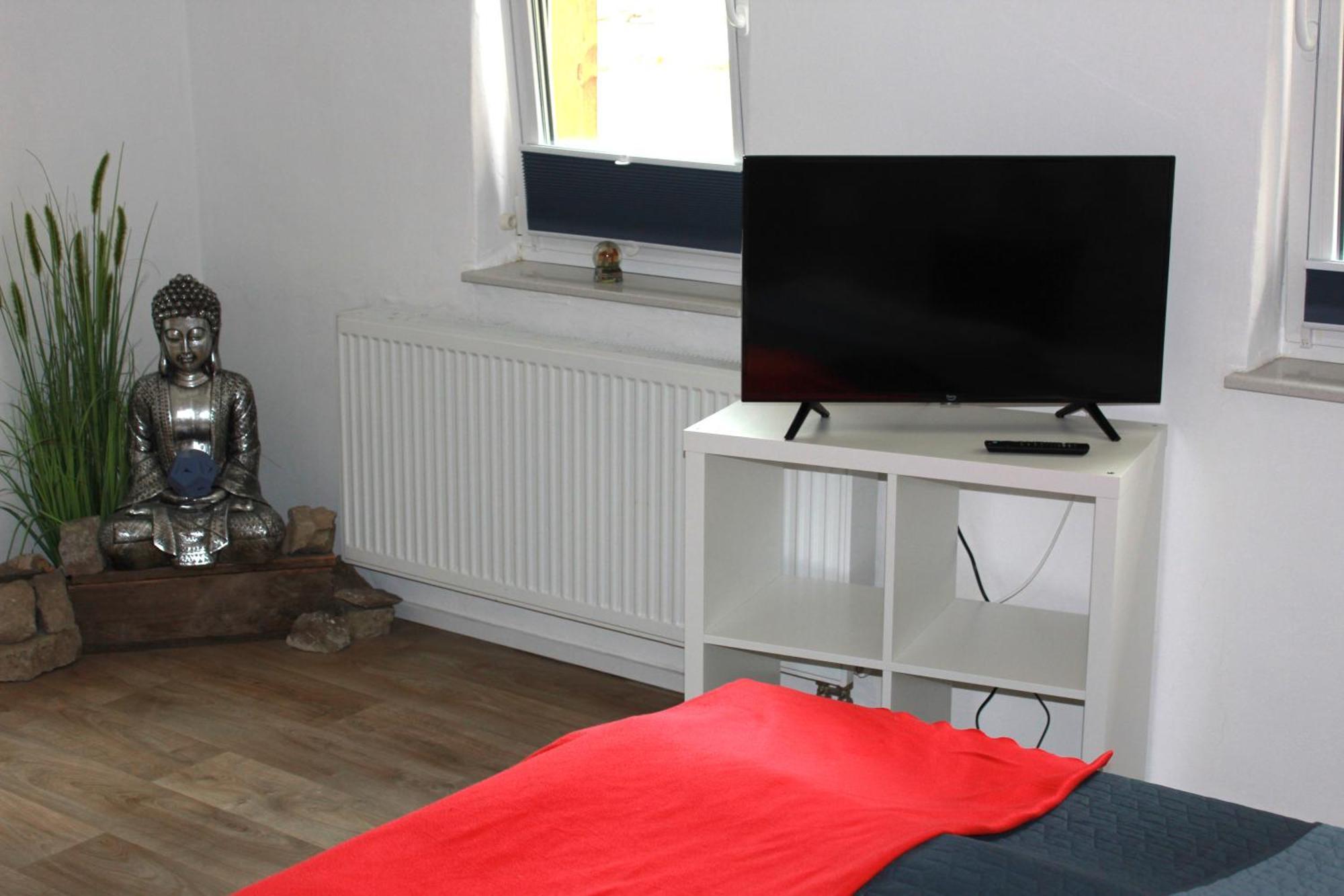 Fewo Im Lehm-Fachwerkhaus Erfurt Mit 3 Einzelnen Schlafzimmern Je Mit Tv ภายนอก รูปภาพ